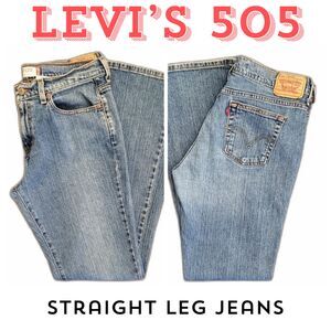 Levi's 505 Women Straight Leg Jeans Blue Wash Size 12M
